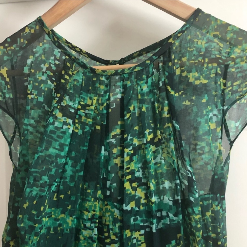 Dress up in Shoshanna green print cocktail dress - Picture 2 of 9
